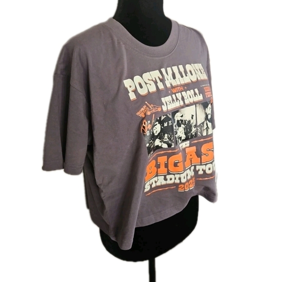 Post Malone With Jelly Roll The Big Ass Stadium Tour Womens Cropped Tee XL - Picture 2 of 10